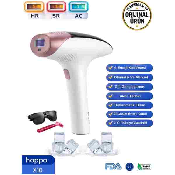 hoppo X10 Ipl Buz Lazer Epilasyon Cihazı 999,999 Flaş Atım Dokunmatik Ekran