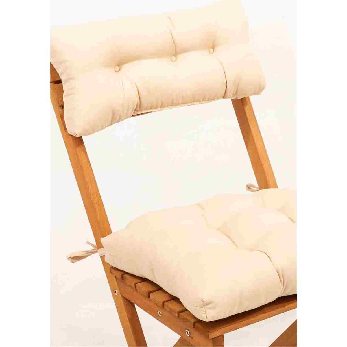 Meya Dekor Minderli Balkon Bahçe Mutfak 3'lü Bistro Set Katlanır Masa sandalye 50x50 - Görsel 11