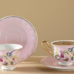 English Home Vanilla New Bone China Kahve Fincan Takımı 4 Parça 2 Kişilik Açık Pembe