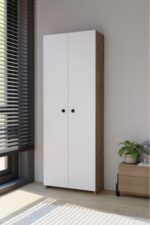 alpaevmobilya 150 Cm 2 Kapaklı 5 Raflı Geniş Çok Amaçlı Yatak Odası Kıyafet Dolabı Düzenleyici Ve Organizer - Görsel 8