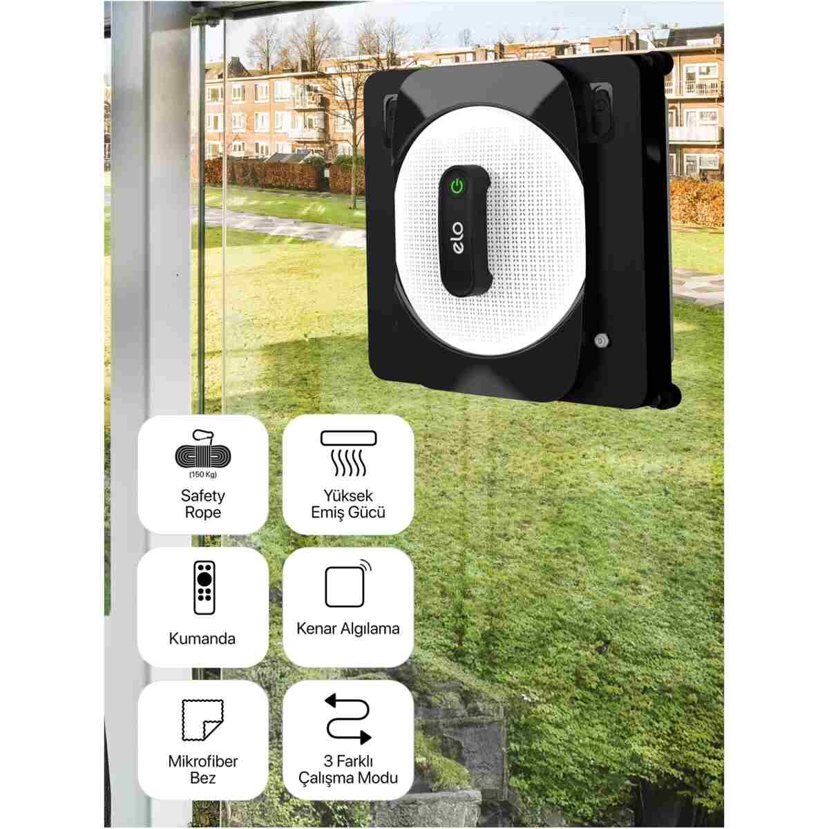 Xenon Smart Cam Silme Robotu ve 6 Adet Mop | Elo Serisi, Kumandalı, 3 Modlu, Mobil Kontrollü Set (B02878600003) - Görsel 9