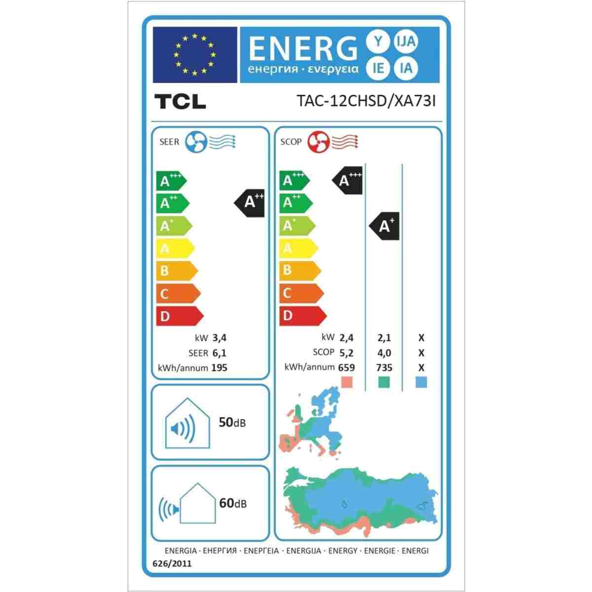 TCL 12.000 Btu Duvar Tipi Klima - A Enerji Verimliliği (TAC-12CHSD/XA73I) - Görsel 4