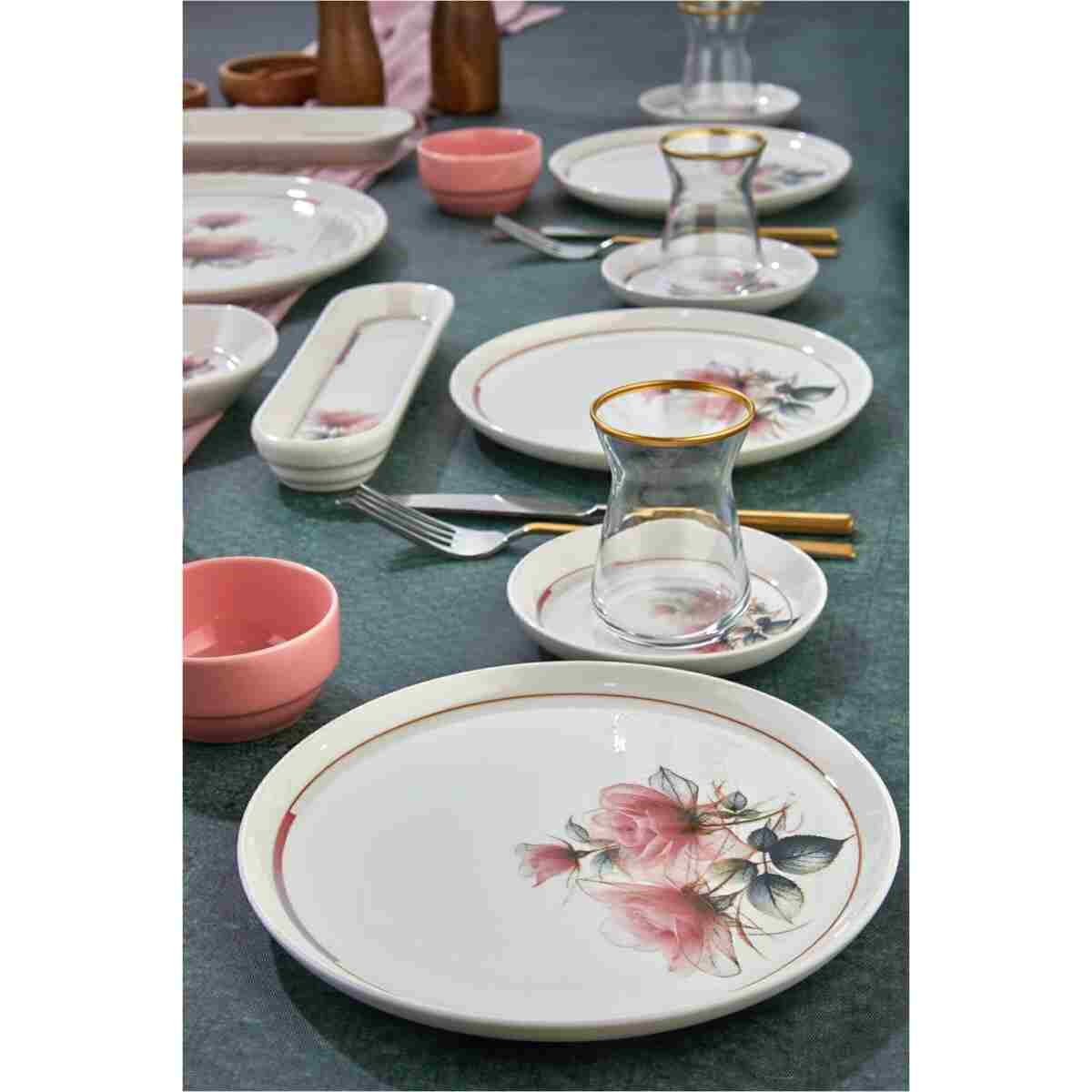 EMBazaar 23 Parça 6 Kişilik Stackable Elegance Premium Kahvaltı Takımı Kahvaltılık Tabak Seti Sunum Set - Görsel 9