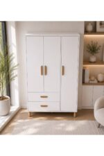 Afilli Bohem 2 Çekmeceli 3 Kapaklı Dolap Beyaz Tamamı Mdf - Görsel 12