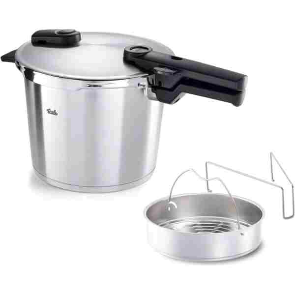 Vitaquick® Premium 10 Litre Düdüklü Tencere + Buhar Aparatı (Fissler Türkiye Garantili)