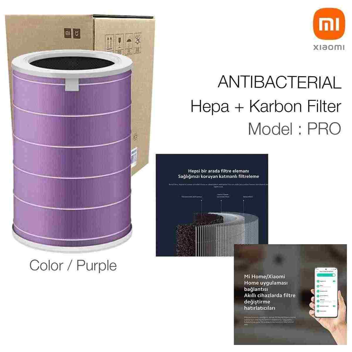 Xiaomi Pro Mi Air Purifier Pro Filtre Mor Antibakteriyel - Görsel 12