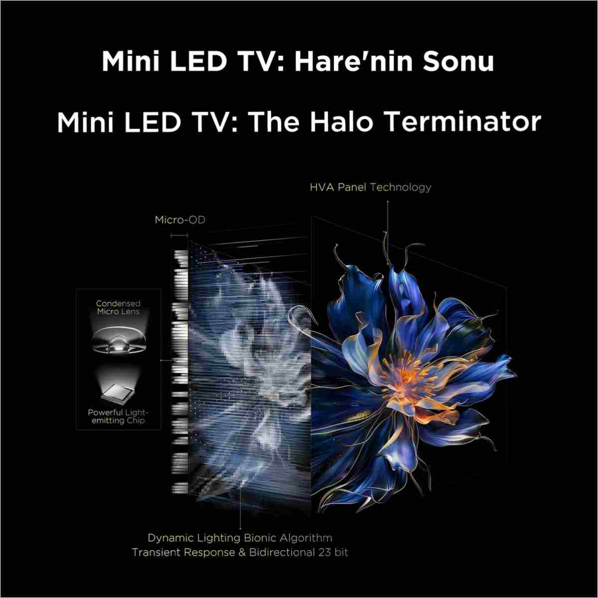 TCL 65Q6C 65" 165 Ekran Uydu Alıcılı 4K Ultra HD Smart QD Mini LED Google TV - Görsel 20