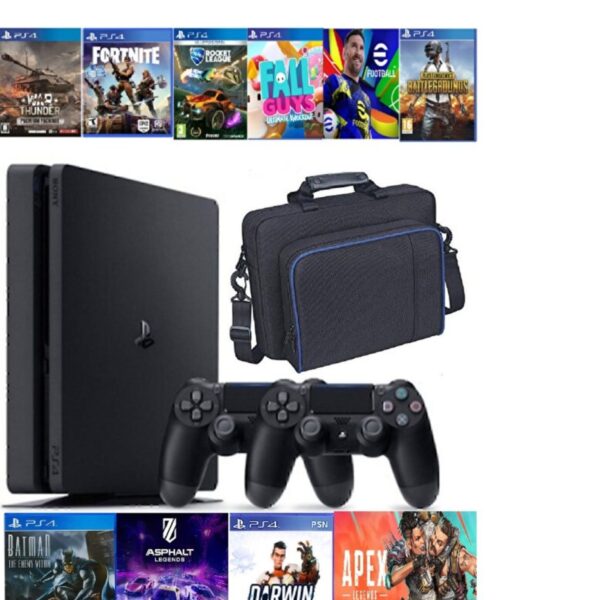 Çınar Bilişim Dünyası Ps4 500 Gb Slim Kasa 10 Oyunlu 2 Adet V2 + Taşıma Çantası Kol Ürün 12 Ay Garanti