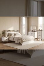 SARMOBİ Arden 4 Çekmeceli Şifonyer 90x88x40 cm Beyaz – Modern Tasarım - Görsel 4