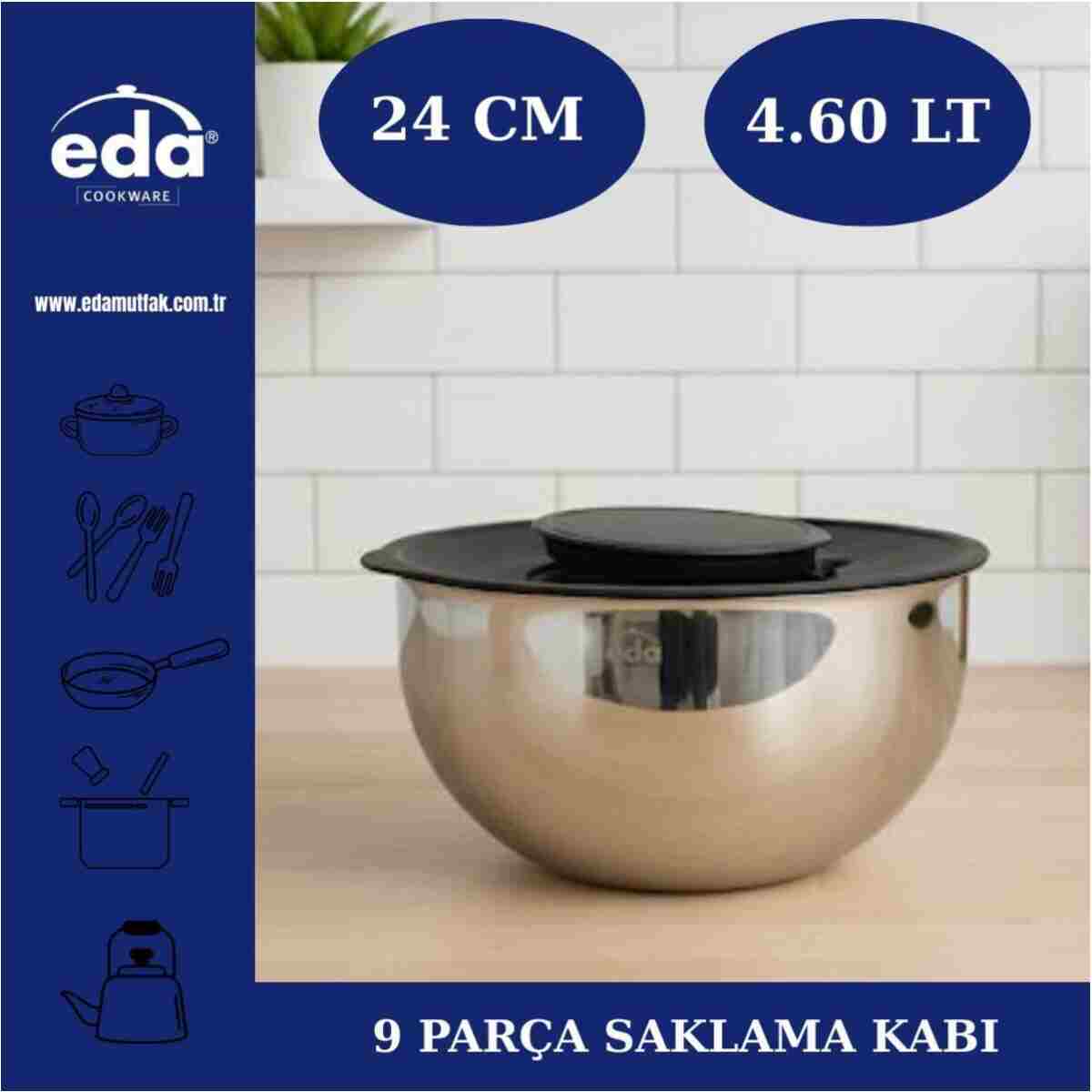 Eda 9 PARÇA RENDELİ SAKLAMA ÇIRPMA KABI - Görsel 2