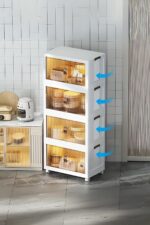EVLE Katlanabilir Modüler Dolap 4 lü 54 cm x 31,7 cm x 127 cm - Görsel 5