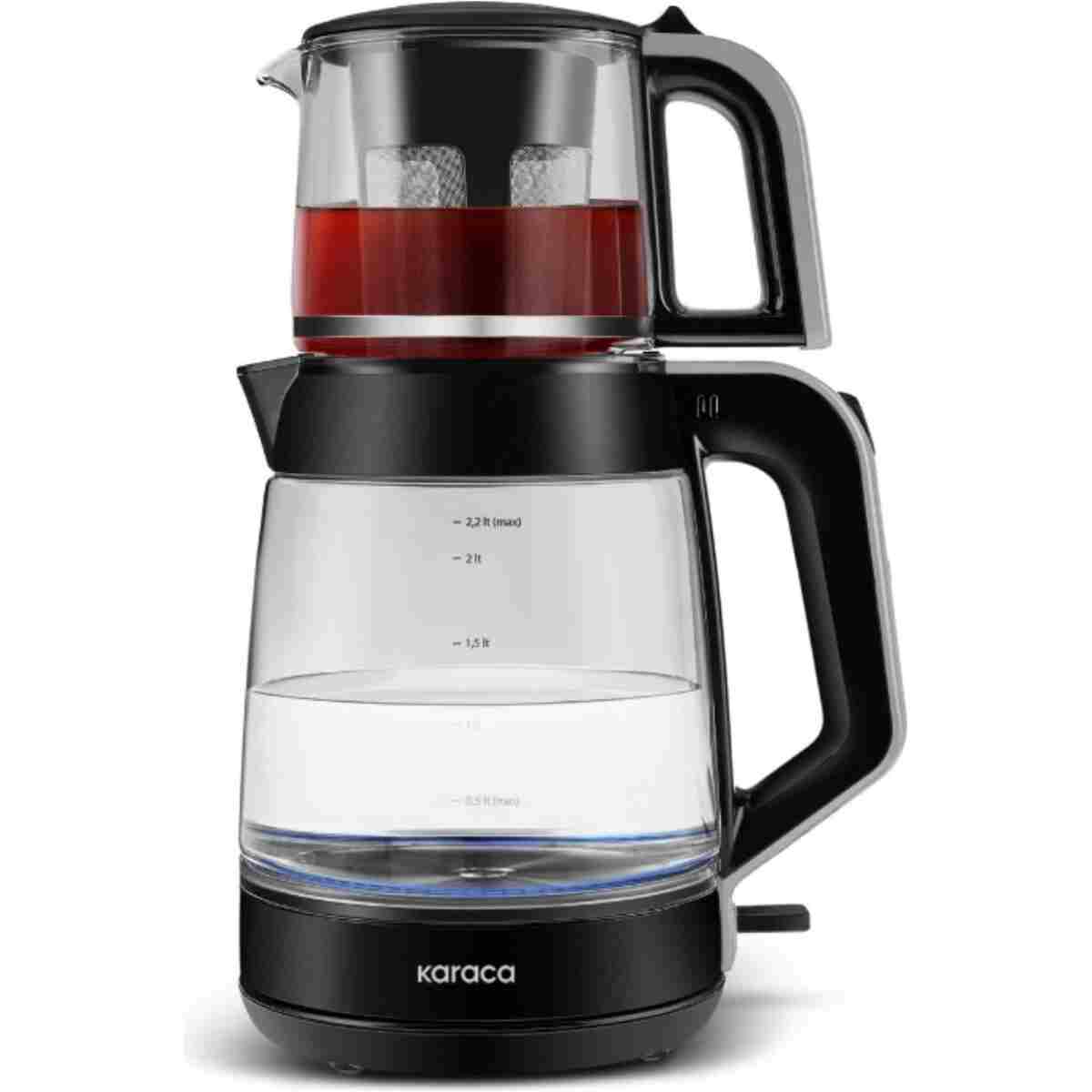 Karaca Glass Tea XL 2 in1 Cam Çay Makinesi Space Gray - Görsel 7