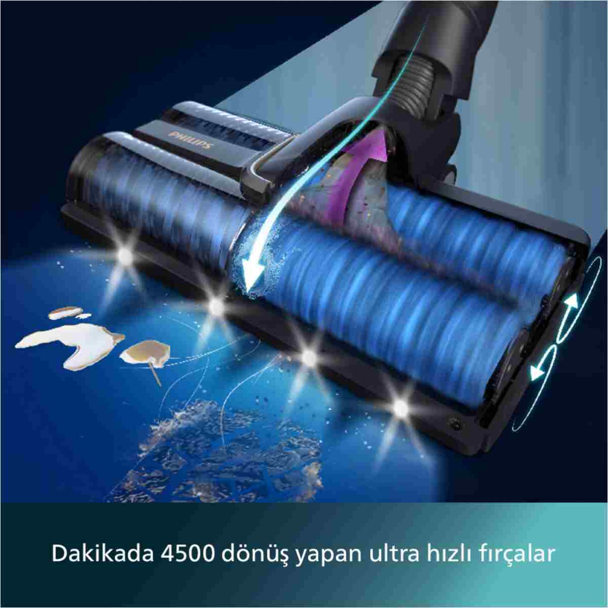 Philips 9000 Serisi AquaTrio Islak&Kuru Süpürge, Otomatik Temizleme, AquaSpin, PowerCyclone Aqua, XW9463/11 - Görsel 4