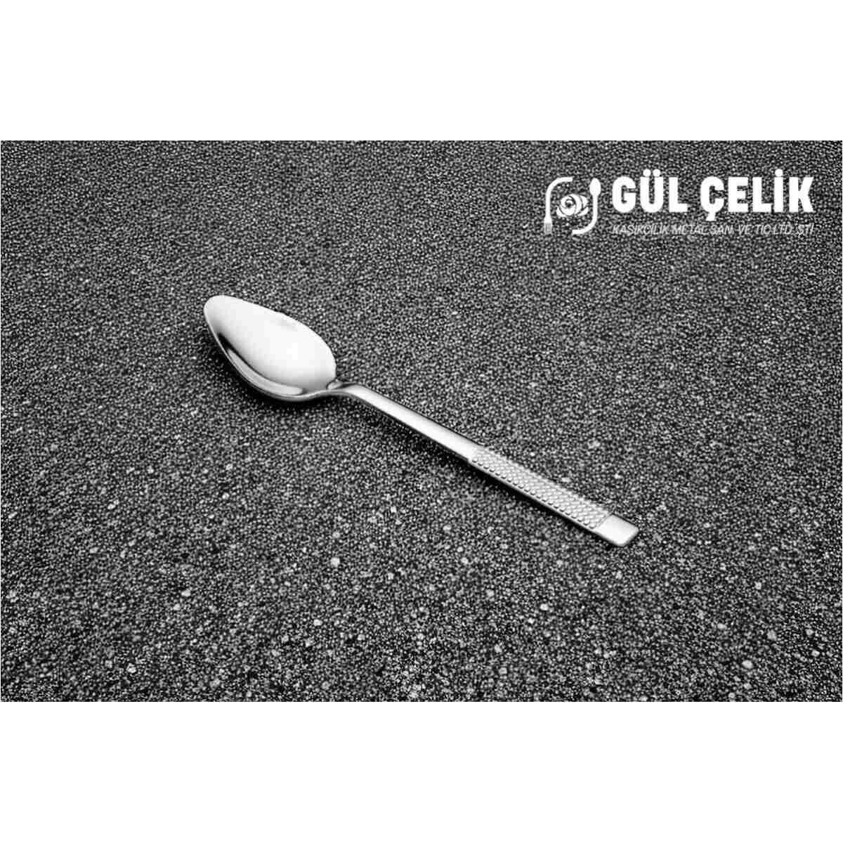 KAVEH 60 Parça 12 Kişilik Çatal Kaşık Seti Hasır Model 18/0 Kalite - Görsel 6