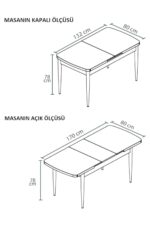 ADAHOME Inci Açılır 6 Kişilik Mutfak Masası Takımı Yemek Masası Takımı - Görsel 12