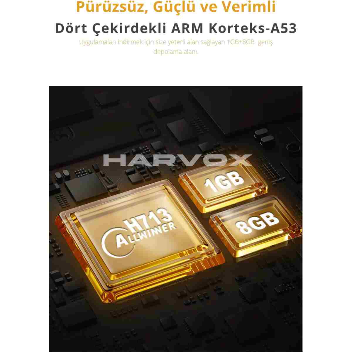 HARVOX K2 Bataryalı Projeksiyon Cihazı Taşınabilir 4K Destekli 1080P Android Sistemli Projektör - Görsel 8