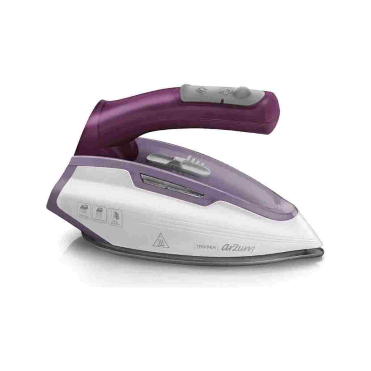 Arzum AR690 Tripper Buharlı Seyahat Ütüsü 1150W Çift Voltaj Katlanabilir Sap Seramik Taban, Mor - Görsel 4