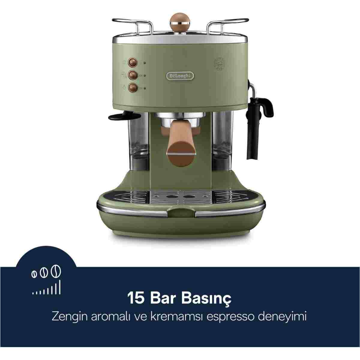 DELONGHİ Icona Vintage Manuel / Barista Tipi Espresso Makinesi Ecov 311.gr - Görsel 5