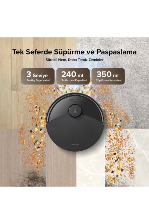 Roborock Q8 Max Pro Plus Akıllı Robot Süpürge Siyah - Görsel 11