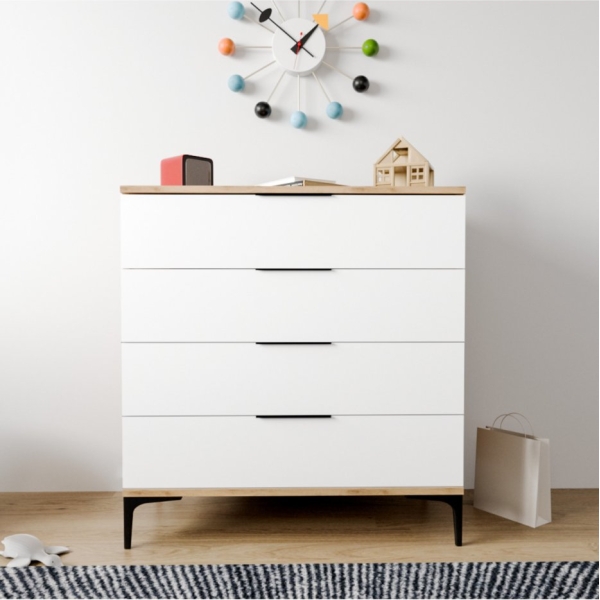 ALONEX HOME ADEN 4 ÇEKMECELİ BEYAZ ŞİFONYER
