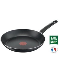 TEFAL Siyah Simplicity Tava 32 Cm Tfl32cm 1 Yapışmaz Taban Kızartma Tavası Granit Teflon Teflon