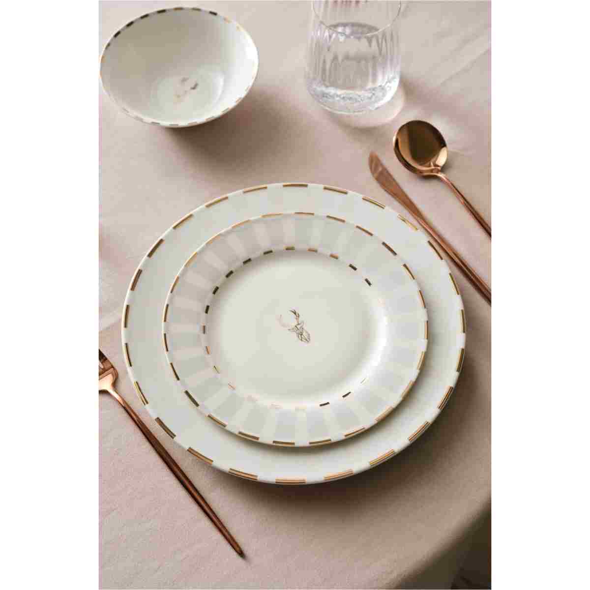 Karaca Elegance Bone Aries Metalic 24 Parça 6 Kişilik Yemek Takımı - Görsel 6