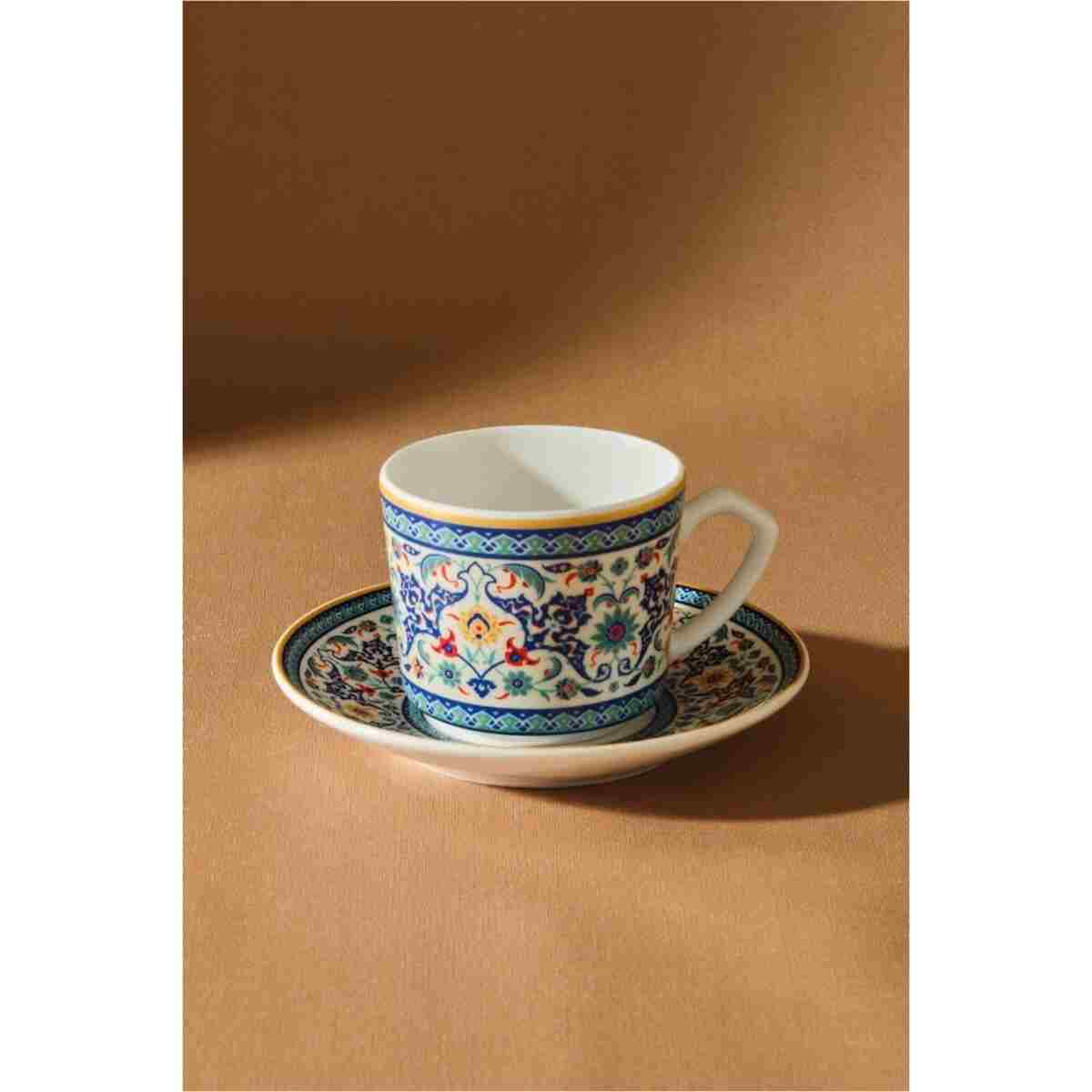 Karaca Beylerbeyi 6 Kişilik Kahve Fincan Takımı 80 ml - Görsel 4