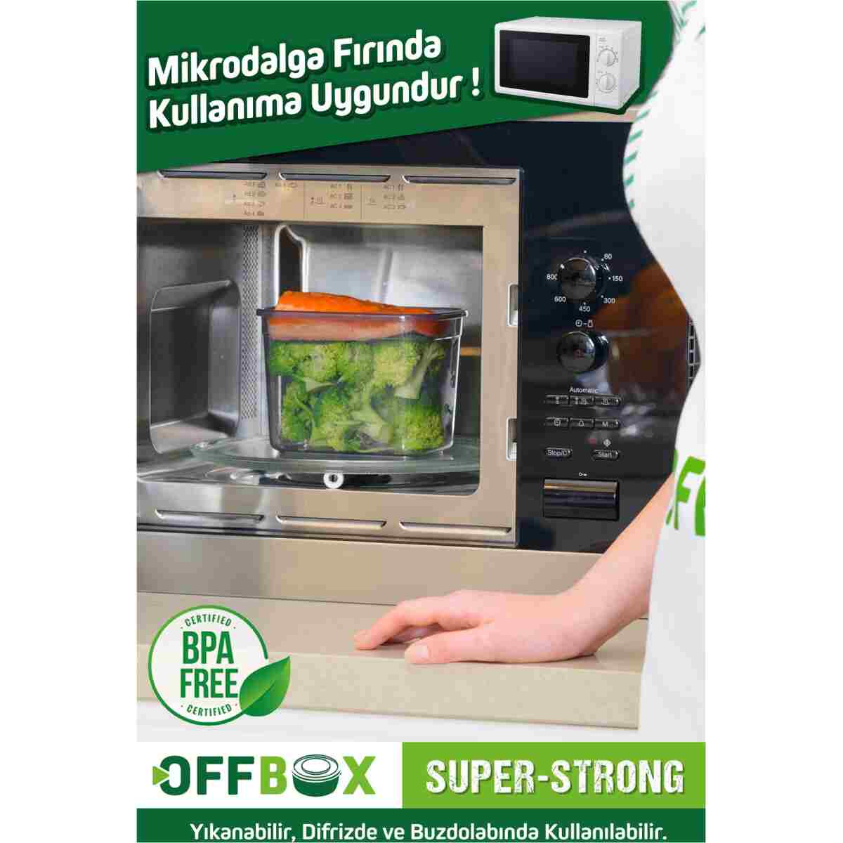 OFFBOX 36 Adet 72 Parça 0,55-1,2-1,7 Litre Kare Erzak Bakliyat Saklama Kabı Seti 40 Etiket Hediyeli - Görsel 12