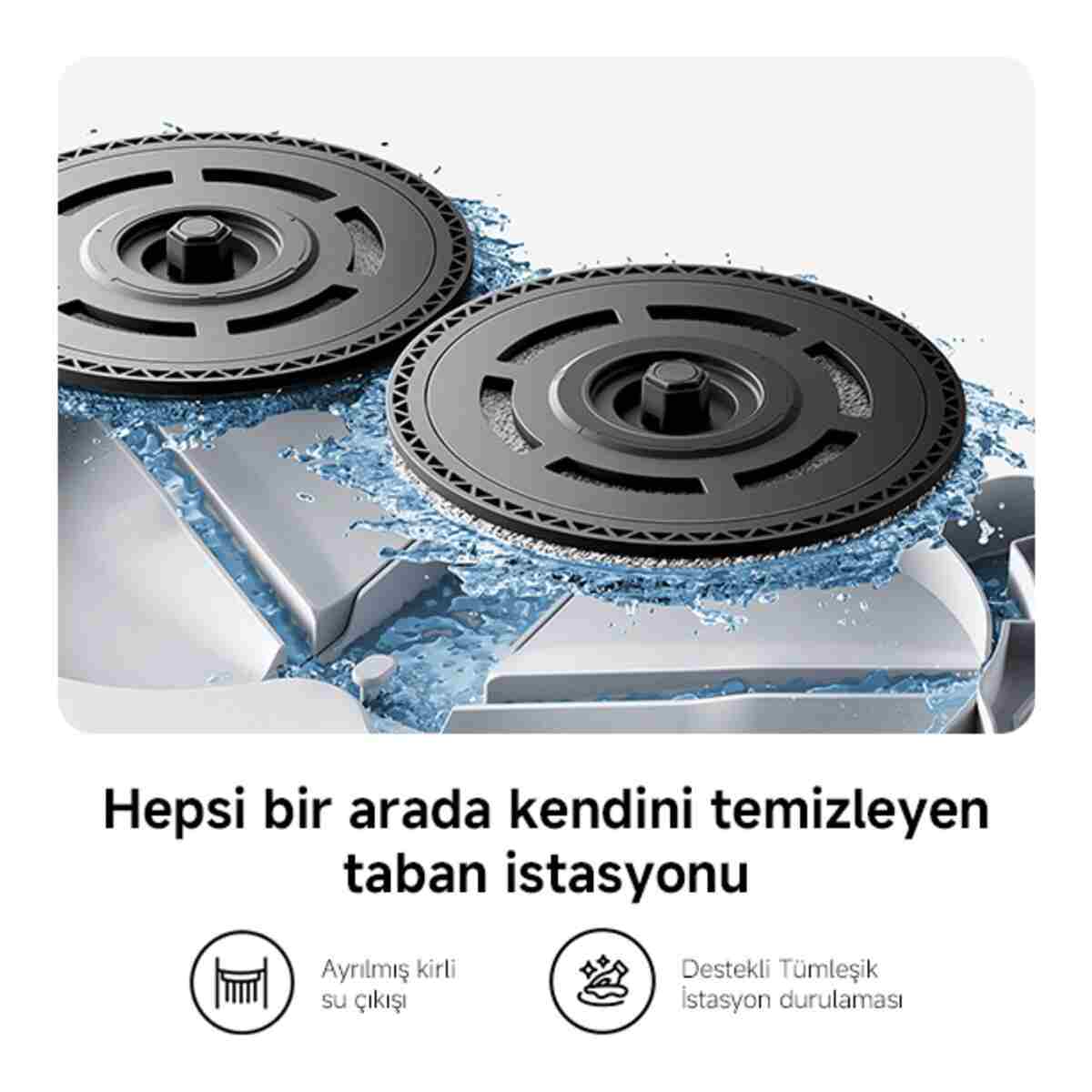Robot Vacuum H50 Pro Beyaz Akıllı Robot Süpürge 15000 Pa Emiş Gücü ( Xiaomi Türkiye Garantili) - Görsel 9