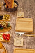 EMBazaar Bambu 19 Parça 6 Kişilik Doğa Serisi Kahvaltı Seti,kahvaltı Takımı,sunum Servis Set Pasta Tabak - Görsel 3