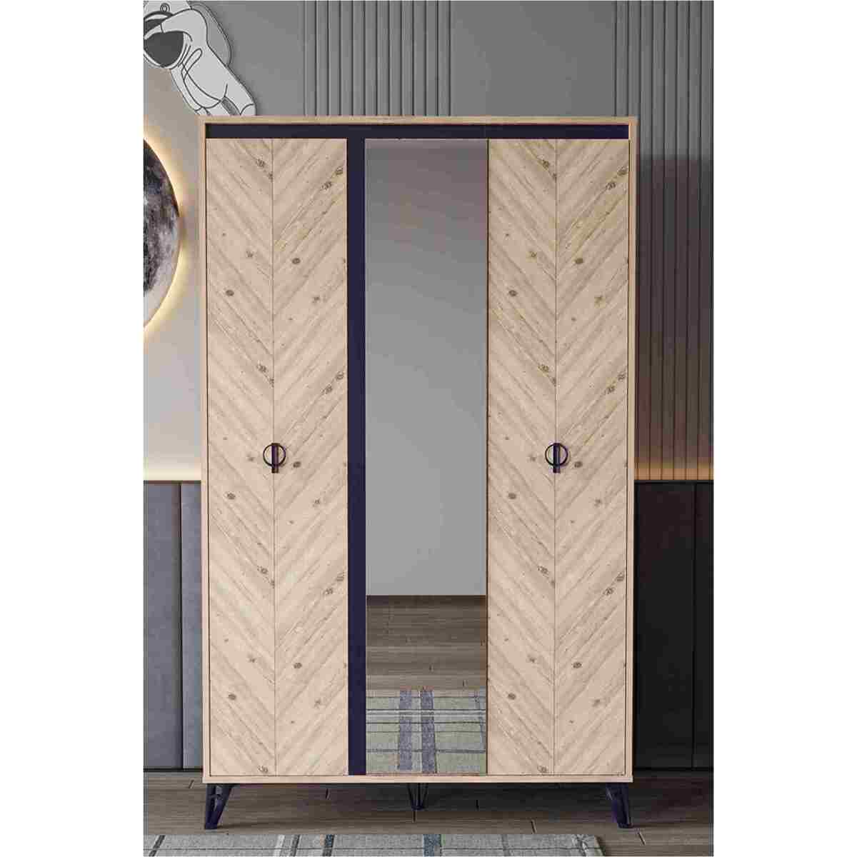 Modalife Çocuk Odası Takımı Karyola+Başlık&Gardırop&Çalışma Masası - Atlantik Çam - Görsel 2