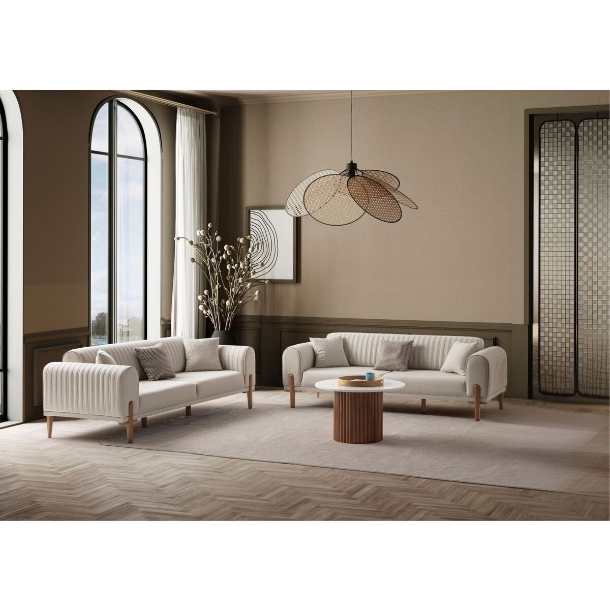 EDSY HOME Galata 3 3 Koltuk Takımı Krem - Görsel 2