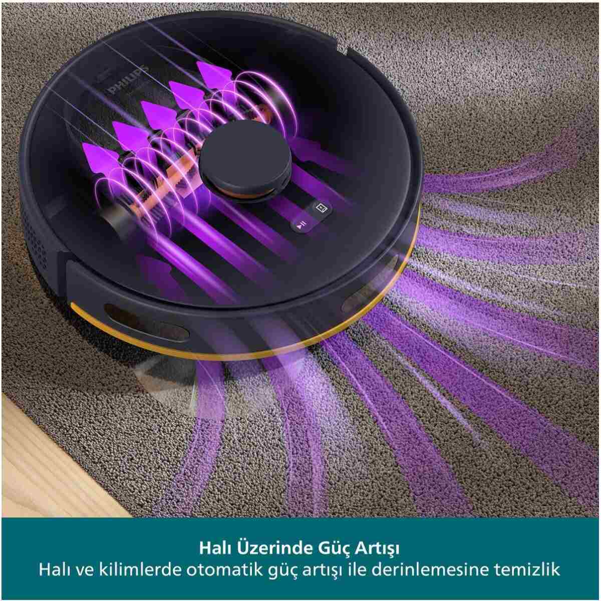 Philips 2000 Serisi Robot Süpürge,Islak ve Kuru Temizlik, HomeRun,Lacivert, XU2000/15 - Görsel 13