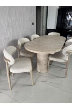 SEZBİL Traverten Açılır Masa Takımı 6 Kişilik Polo Sandalye - Görsel 6
