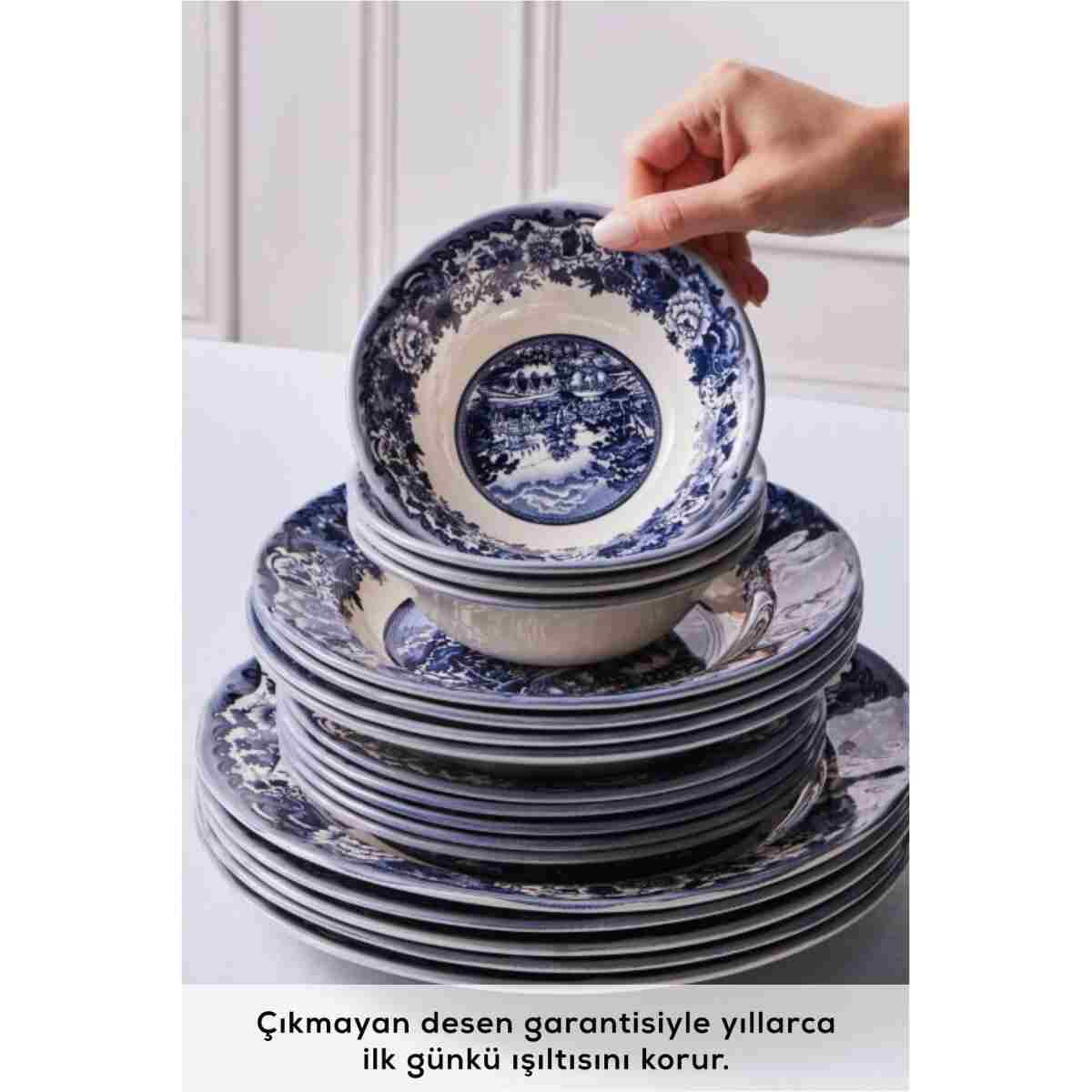 Karaca Forever Bone Old Town 24 Parça 6 Kişilik Porselen Yemek Takımı - Görsel 15