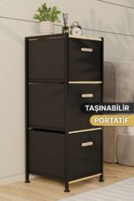 Bino Çok Amaçlı Organizer Şifonyer Komodin Düzenleyici 3 Katlı 3 Çekmeceli - Görsel 8