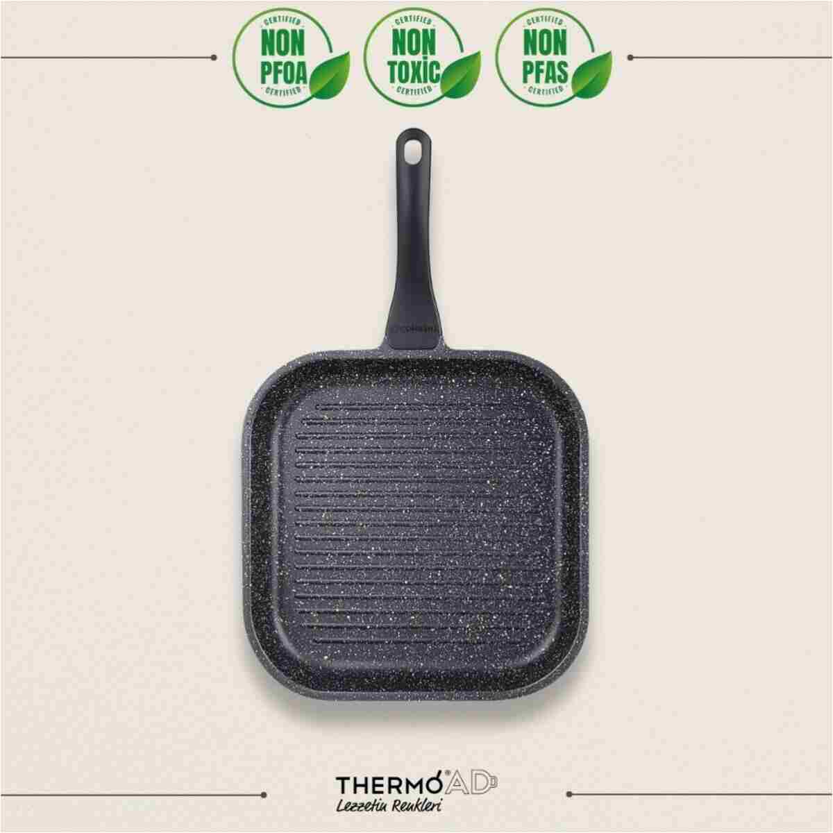 ThermoAD | Izgara Tavası | Kare | 28cm | Gri - Görsel 12