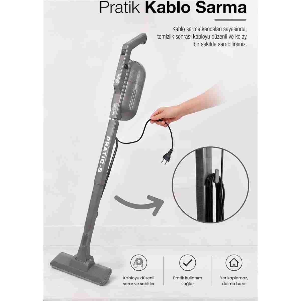 Fantom Pratic-s P1200 Kuru Elektrik Süpürgesi Antrasit - Görsel 14