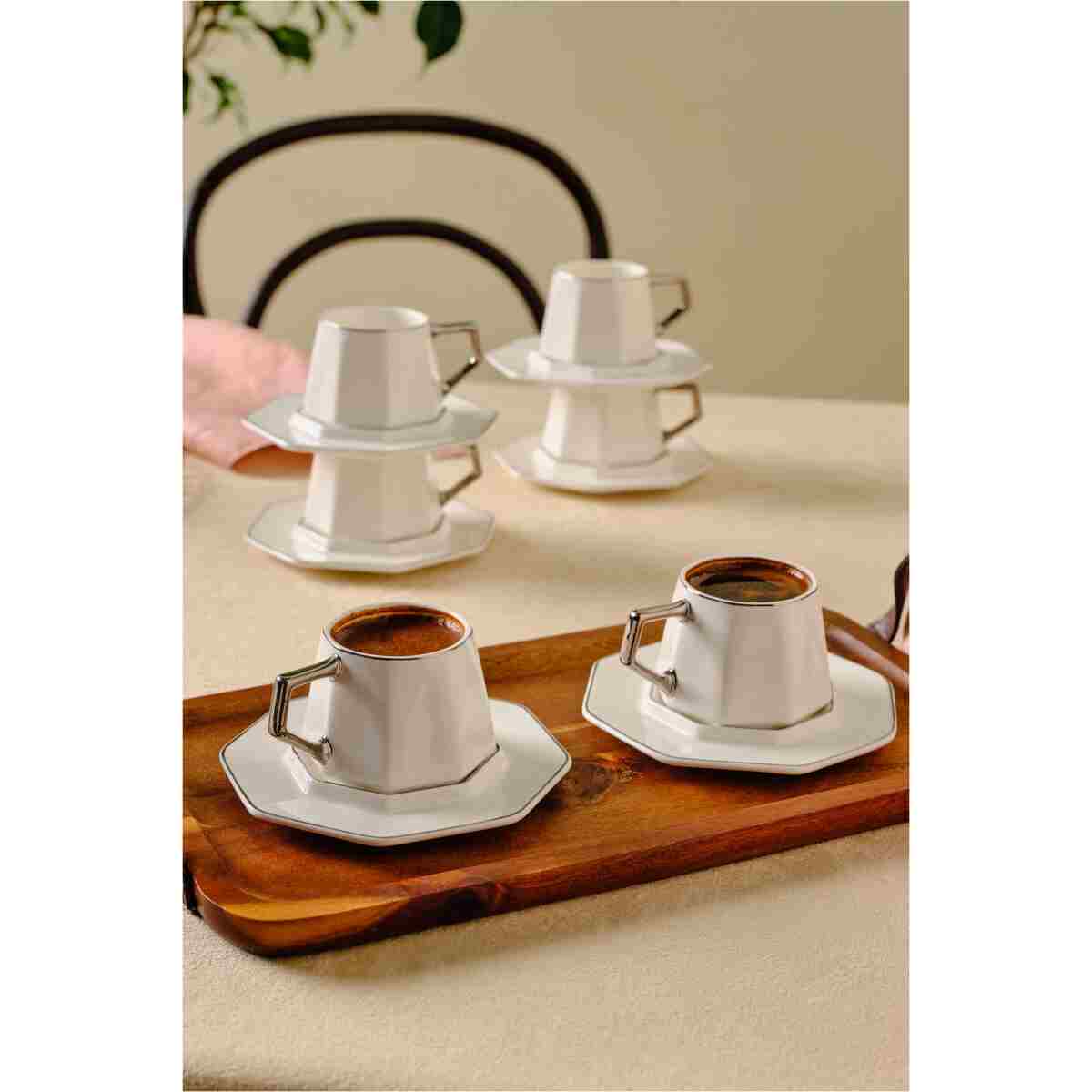 Karaca Zeher 6 Kişilik Kahve Fincanı Takımı 90 ml - Görsel 8