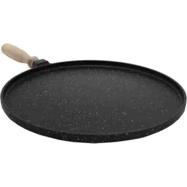 Evim Şahane Meşe Saplı Granit Gözleme Tava Izgara Pizza Tava