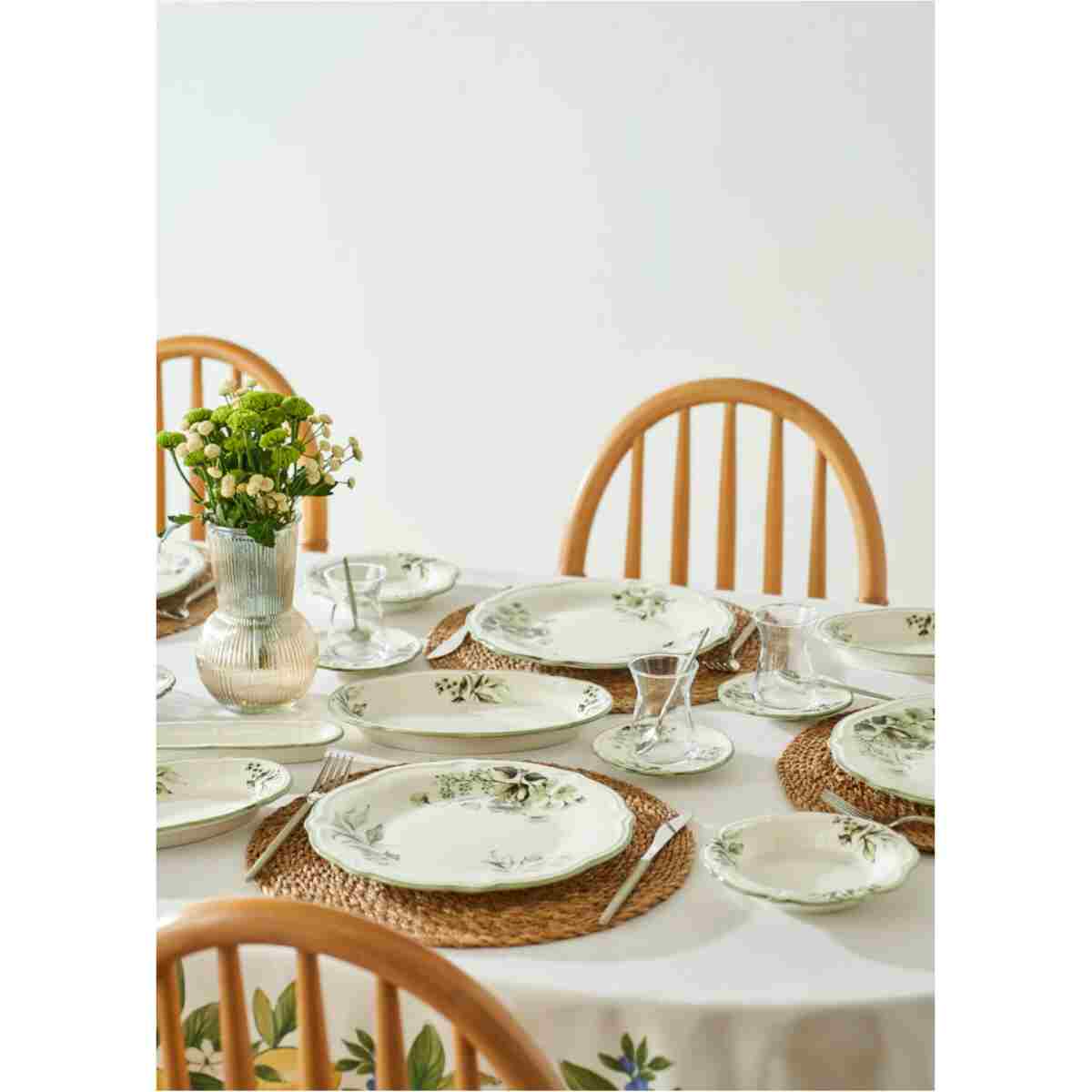 Bella Maison Julia Stoneware 26 Parça 6 Kişilik Kahvaltı Takımı Yeşil - Görsel 3