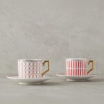 English Home Rabecca Porselen 2'li Kahve Fincan Takımı 90 Ml Kırmızı