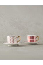 English Home Rabecca Porselen 2'li Kahve Fincan Takımı 90 Ml Kırmızı