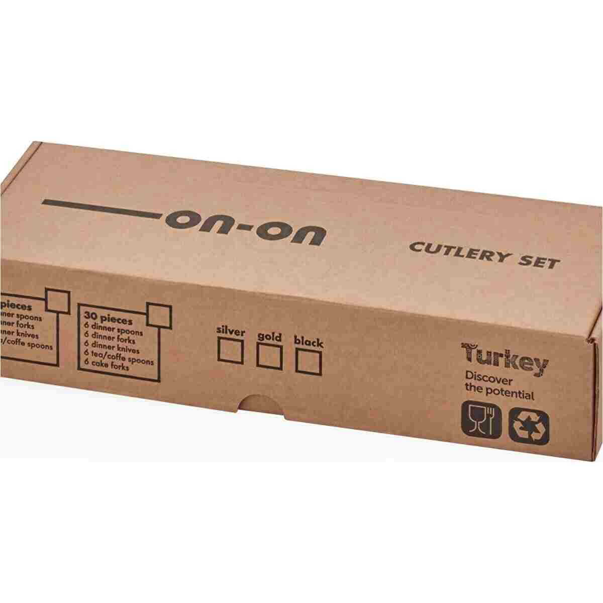 on-on Aris 12 Kişilik 60 Parça Çatal Kaşık Bıçak Takımı - Görsel 8