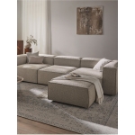 DREAM GARDEN Angelo 4 Modül Modüler Koltuk (3 Modül 1 Puf) Buklet Kumaş