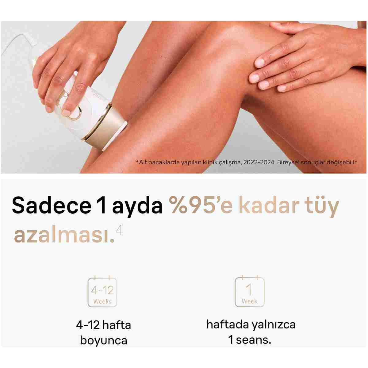 Braun IPL Silk·expert Pro 5, Evde Lazerle Tüy Alma, Mini Yüz Tüy Alma Cihazı, 2 Başlık, PL5146 - Görsel 5