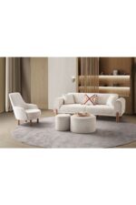 EDSY HOME Armoni 3+3+1 Koltuk Takımı Krem - Görsel 3