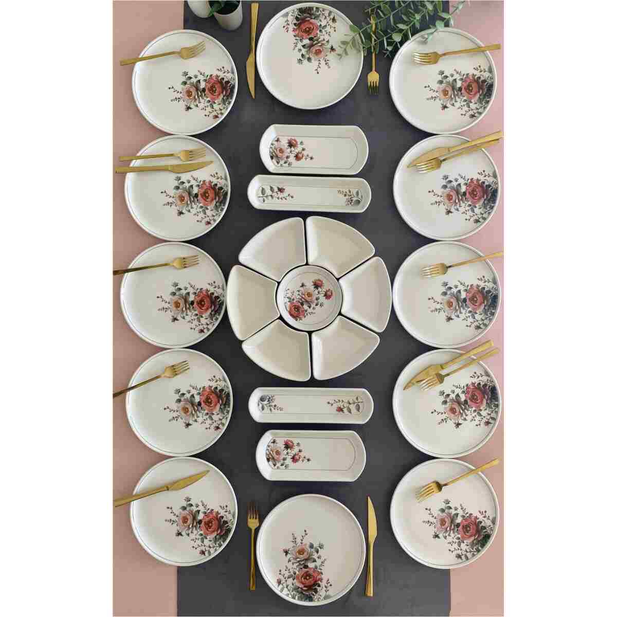 VENÜS HOME DECORATION Hasbahçe 12 Kişilik 23 Parça kahvaltı Takımı - Görsel 3