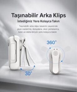 Alternative view of Torima Aksiyon Kamerası 1080 P Manyetik Giyilebilir Geniş Açılı Klips Tasarımlı Kamera CMR34 Beyaz