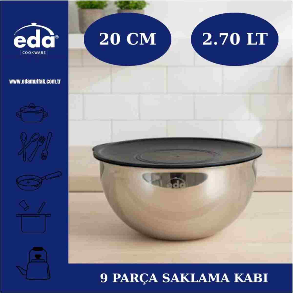 Eda 9 PARÇA RENDELİ SAKLAMA ÇIRPMA KABI - Görsel 3